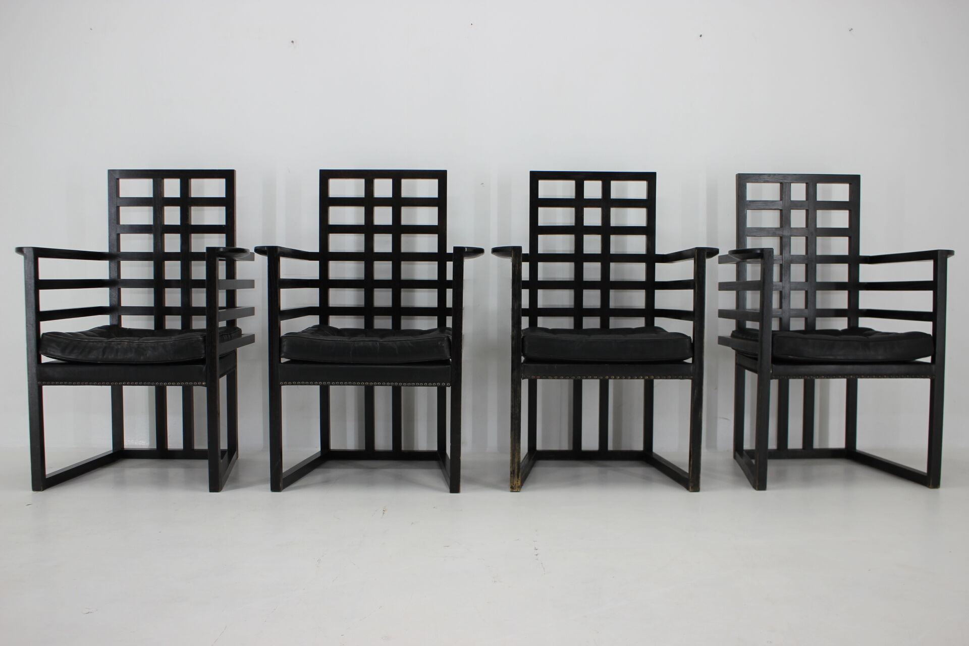 Set of Four Josef Hoffmann Armloffel Chairs Made By Wittmann,Austria