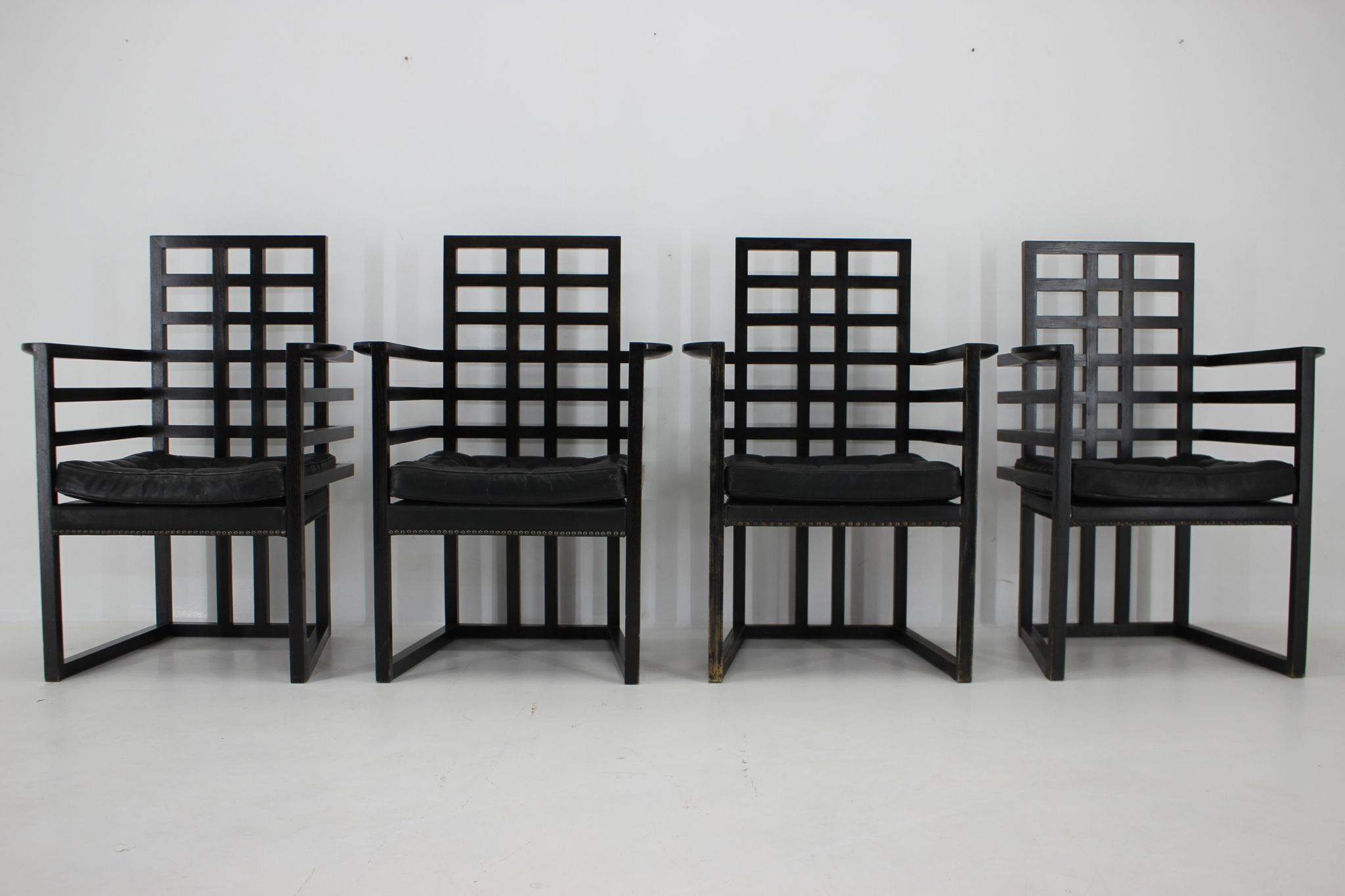 Set of Four Josef Hoffmann Armloffel Chairs Made By Wittmann,Austria