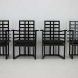 4 chaises Josef Hoffmann Armloffel fabriquées par Wittmann, Autriche