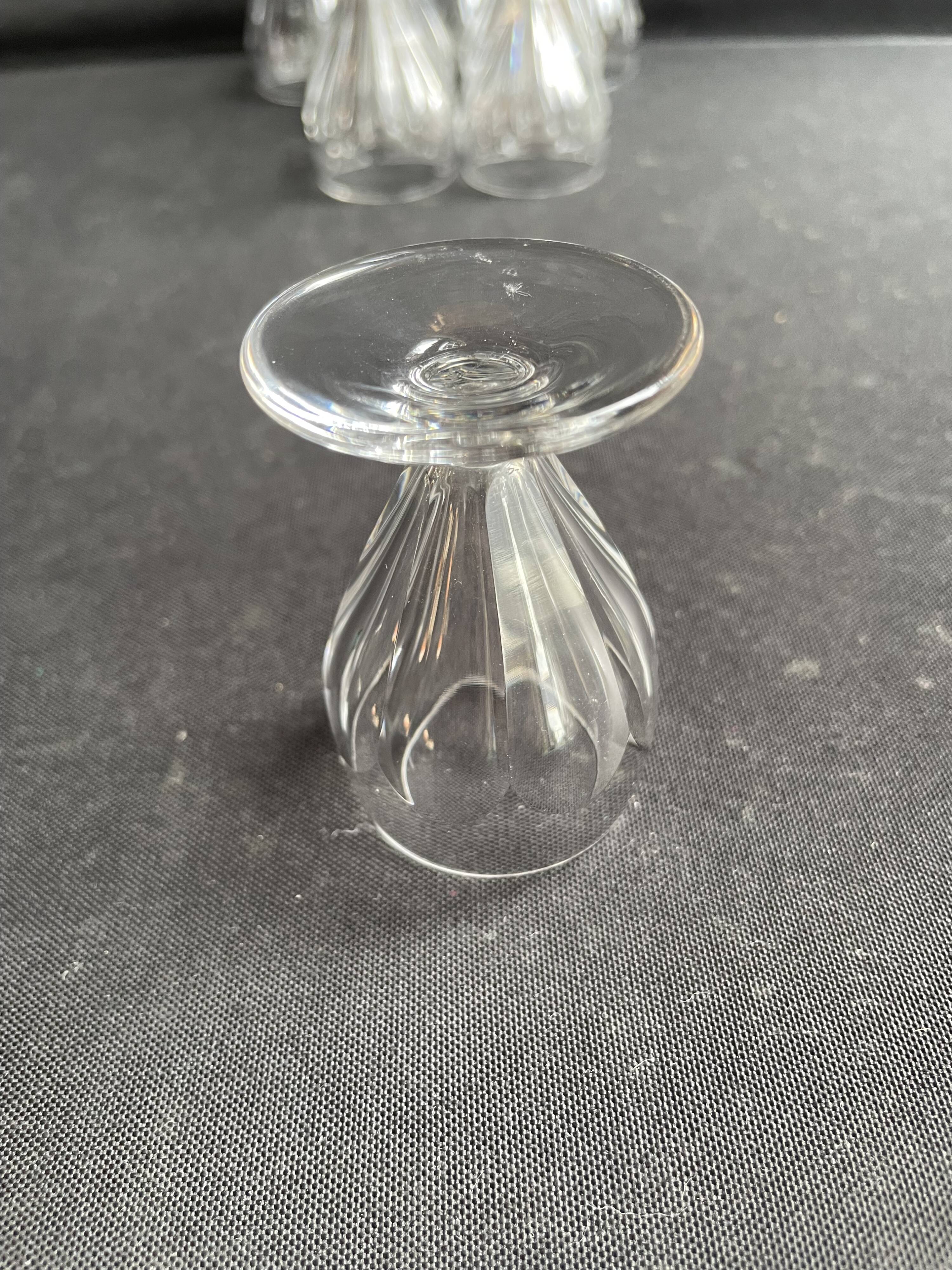 8 Saint Louis Béarn liqueur glasses
