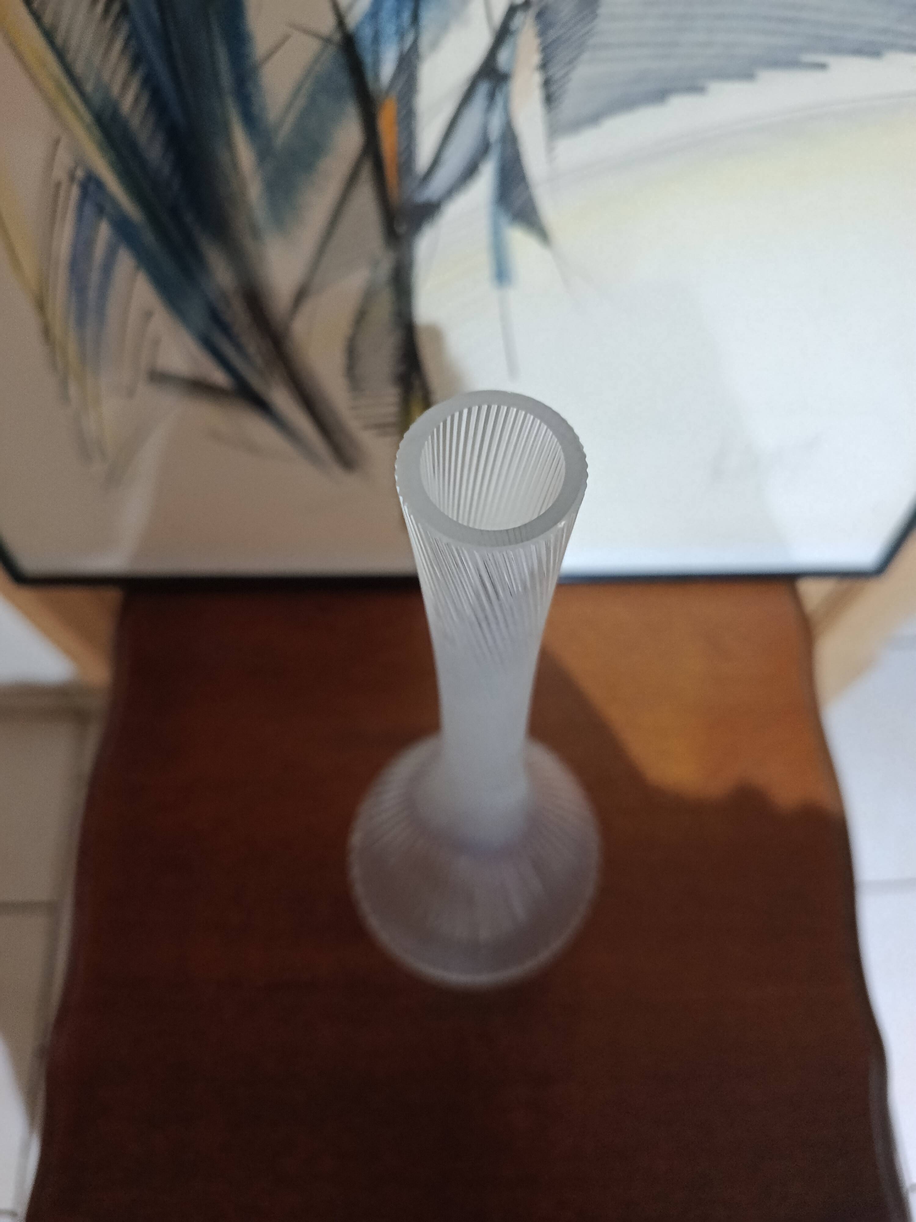 Daum France crystal soliflore vase