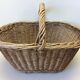 Old wicker basket one handle