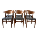 Set of 6 Scandinavian vintage teak chairs HW Klein 1960