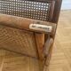 Brown rattan and cane magazine rack