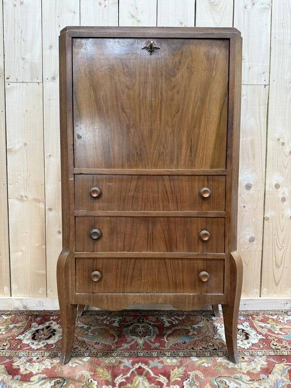 Secrétaire époque Art Déco en placage de noyer