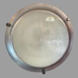 Lampe de plafond ou murale ronde Mid-Century en aluminium, années 70