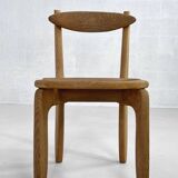 Oak Dining Chairs by Guillerme & Chambron