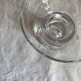 Bougeoir en cristal, pied décoré d’une goutte
