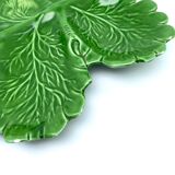 Plat de service compartimenté en forme de feuille