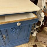 Refurbished blue buffet