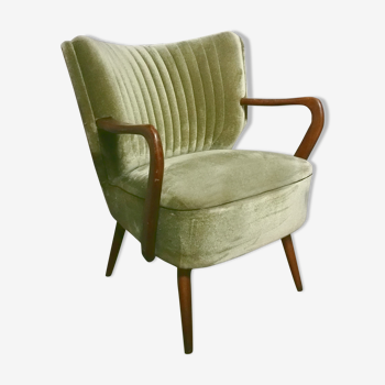 Fauteuil vintage années 50-60 vert