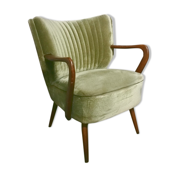 Fauteuil vintage années 50-60 vert — Beyit