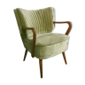 Fauteuil vintage années 50-60 vert