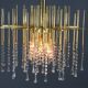 Brass and swarovsky crystals hanging lamp 1960