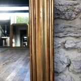 Mirror period 19th gilded with gold leaf 158.5cm / 113cm mercury ice pricked, parquet on the back.