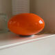 UFO lamp vintage with orange glass globe
