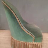 Fully upholstered chair called "toad"