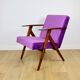 Vintage armchair like VAR purple velvet - 2 pieces available