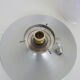 Brushed metal bedside lamp and white opaline globe, year 70