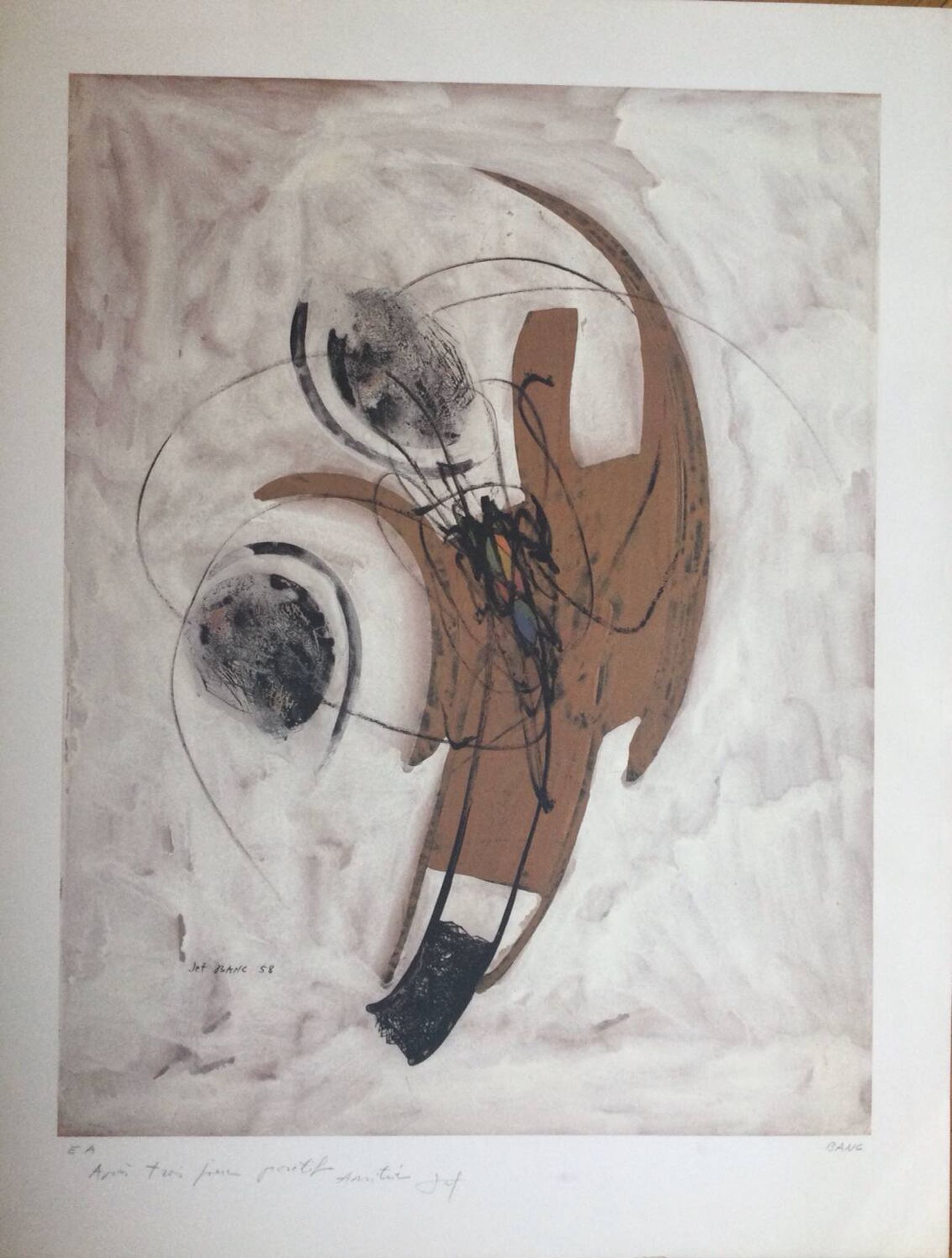 Lithographie de Josef BANC, composition 1957