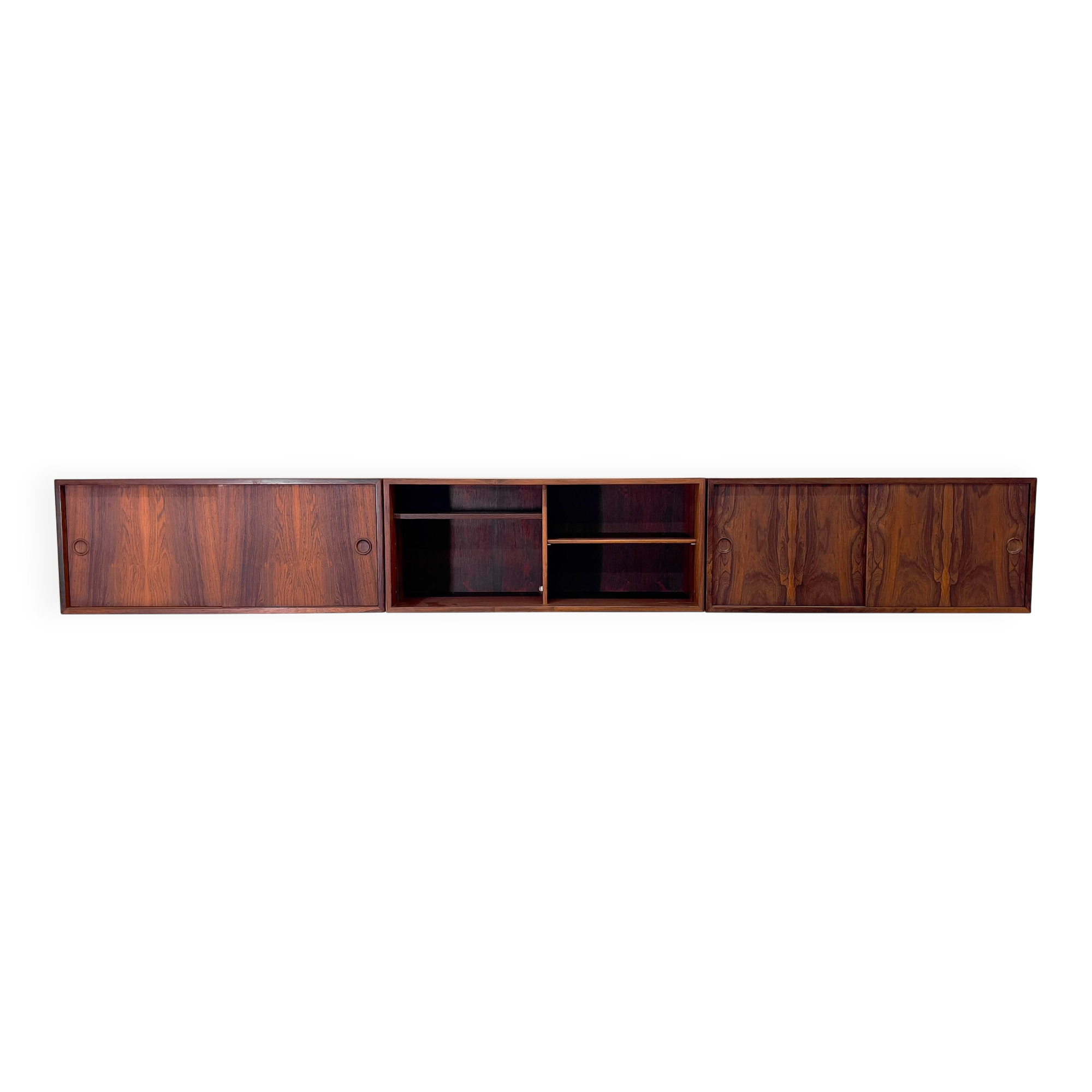 Danish Kai Kristiansen Rosewood Wall Units By Feldballes, 1960s.