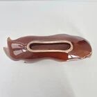 Coupe a fruits vintage 1960 ceramique rouge & marron dlg vallauris 60s retro