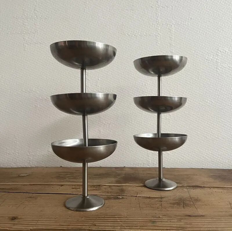 Vintage stainless steel ice cream cups