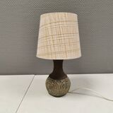 Beautiful ceramic table lamp with original shade, designed by Chris Haslev for Jeti ceramics Denmark