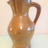 Pitcher in ochre ceramic of St Clement / vintage 60s-70s