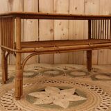 Rattan shelf on legs