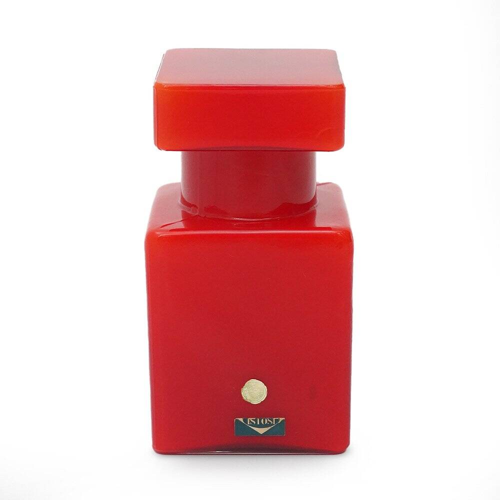 Red glass bottle by Luciano Vistosi for Vistosi, 1960s.