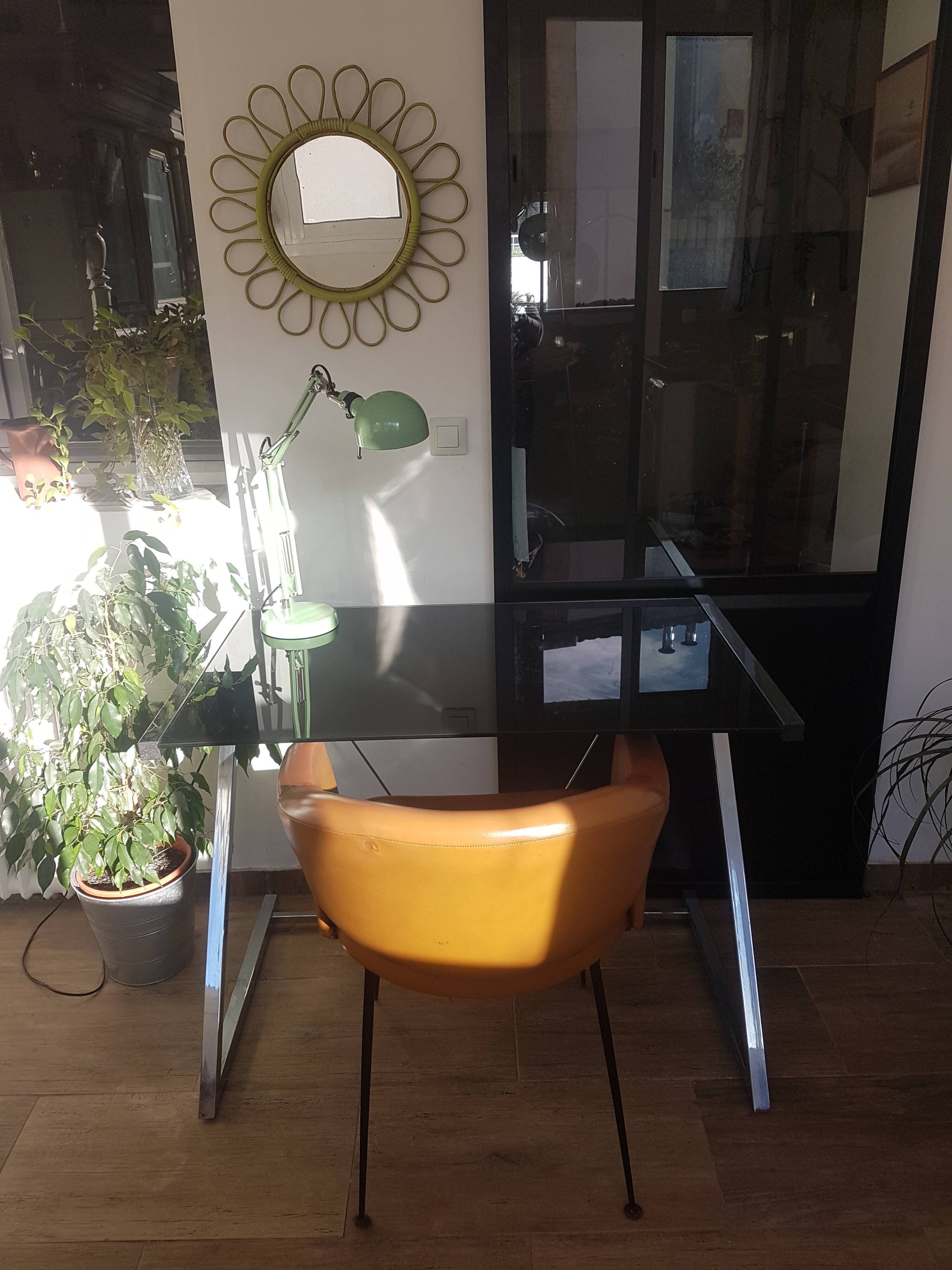 Smoked glass desk
