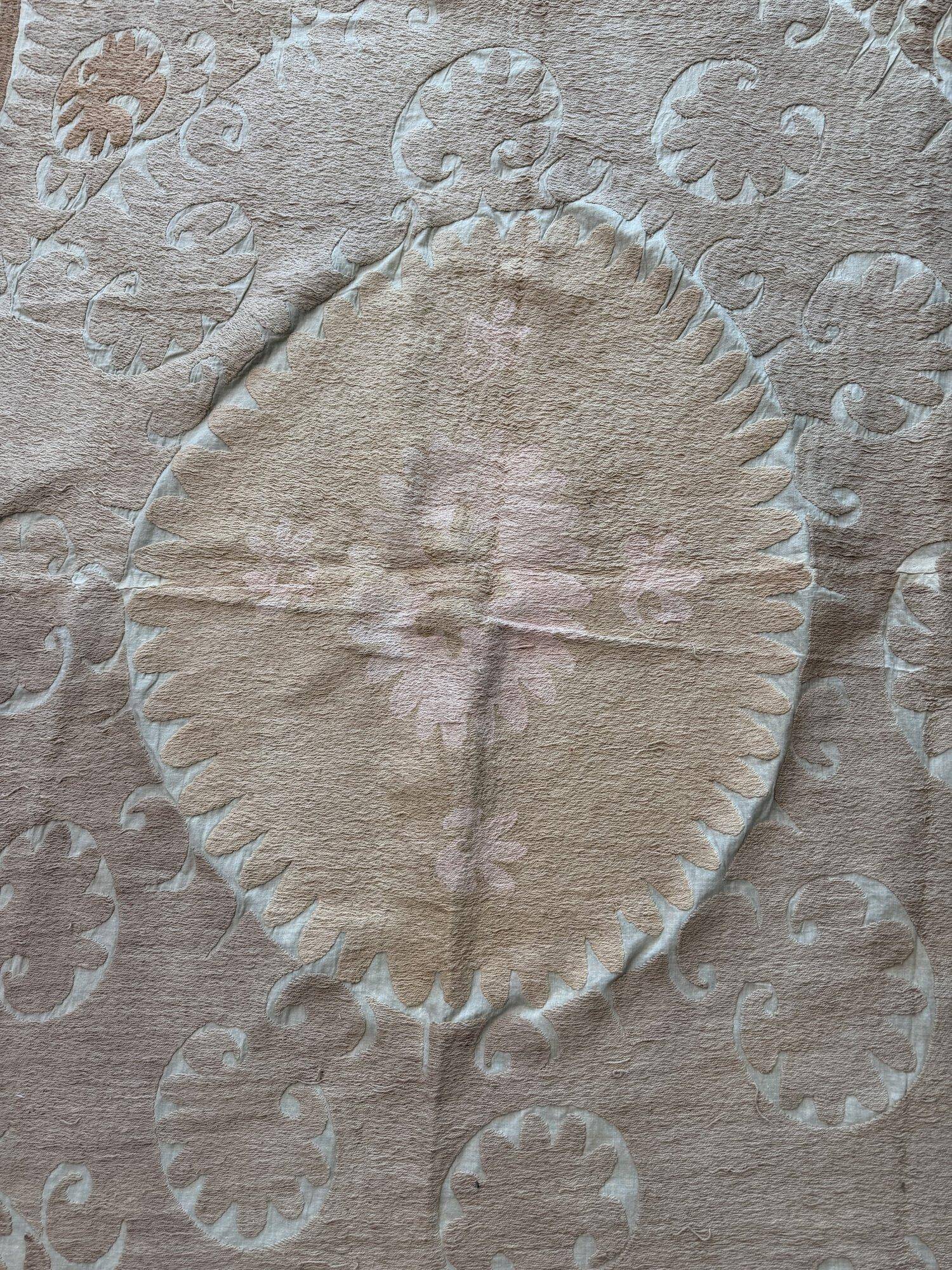 Vintage hand-embroidered tablecloth 146x160 cm