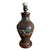 Partitioned table lamp in bronze, China 1880