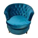 Upholstered toad armchair