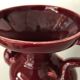 Red baluster vase with pink flamingo handles, signed Ray Camart, Antibes, circa 1960