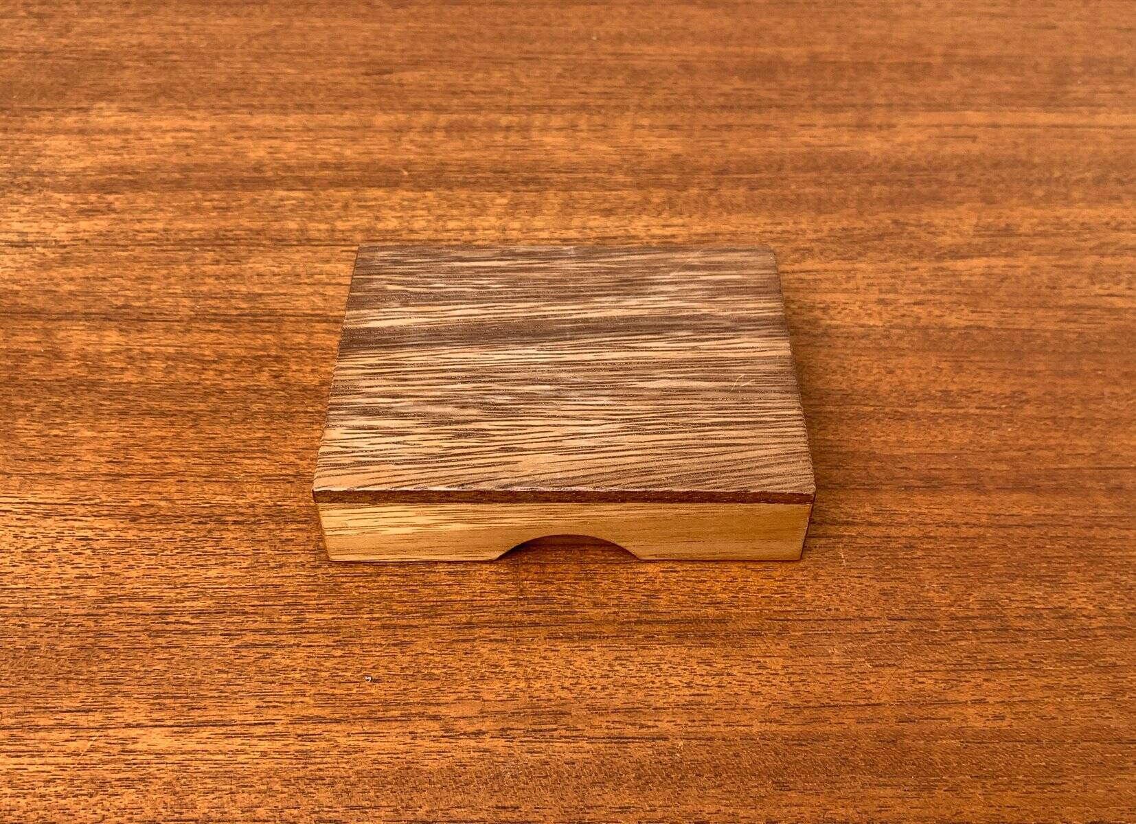 Mid-century Scandinavian teak dice game from the 1960s.
