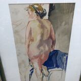 Nude watercolor by Pierre Vallet