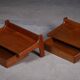 Wall-Mounted Teak Bedside Tables attributed to Børge Mogensen, 1950s, Set of 2