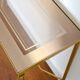 Gilded console and glass 1970s