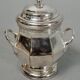 Coffee and tea service silver metal 3 pieces