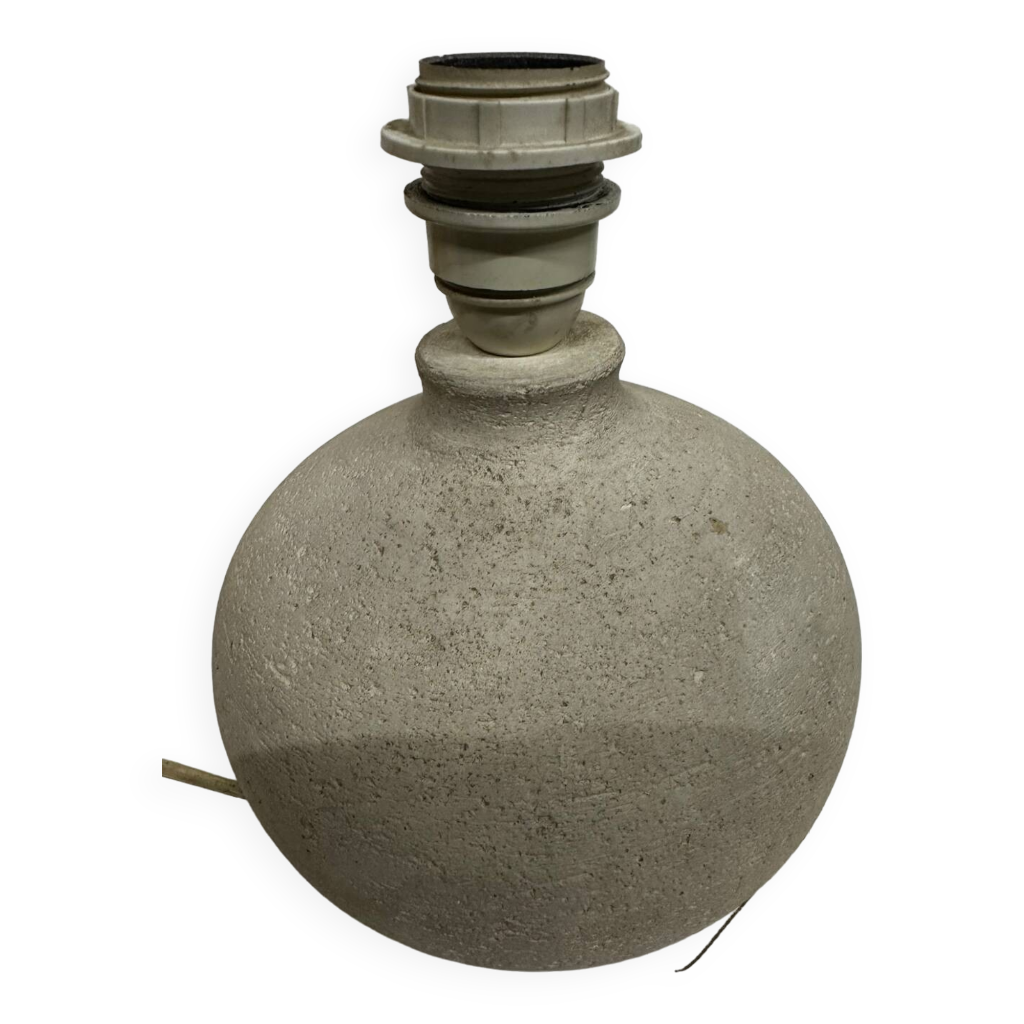 Vintage round plaster lamp base h 20 cm