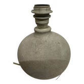 Pied de lampe rond vintage en plâtre h 20 cm