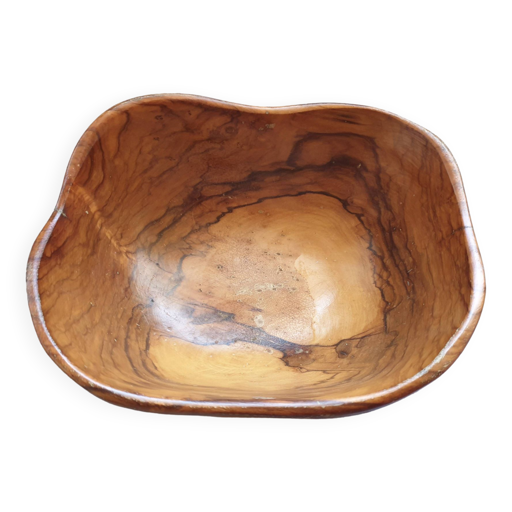 Olive wood dish Jean Paul Bain Vallauris