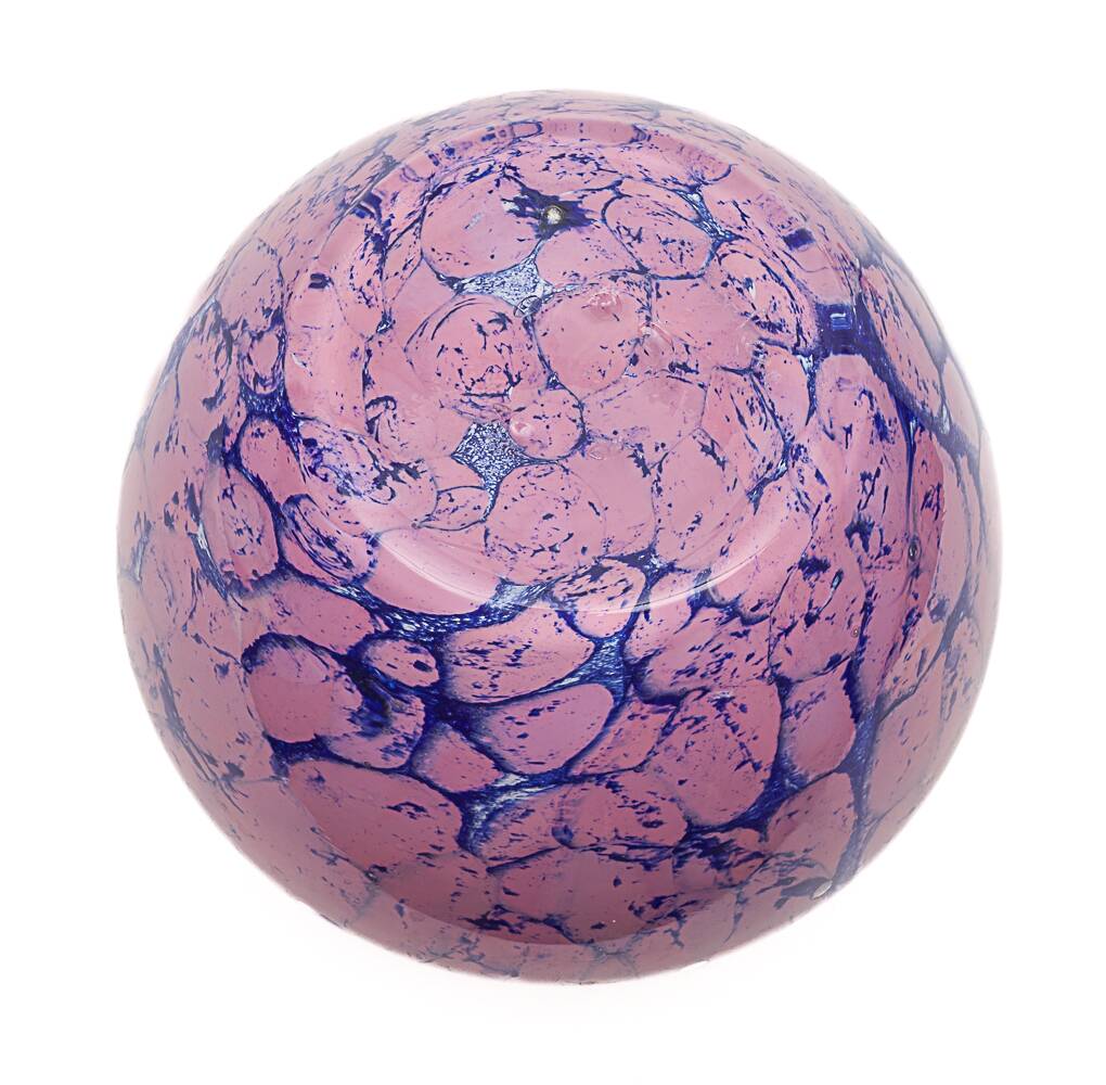 Vase en verre marbré