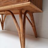 Split bamboo and rattan sideboard 50/60s