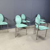 Vintage dining chairs by Belgo chrom, set of 6 - 1980s