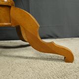 Living room table in cherry and walnut, Restoration style – late 19th century