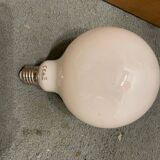 Industrial Vintage Red Glass Light Pendant 1950’s