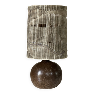 Vintage stoneware ceramic lamp from the 60s
